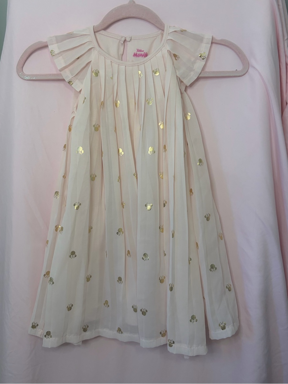 Disney Minnie Mouse Girls Chiffon Pleated Dress size 5T